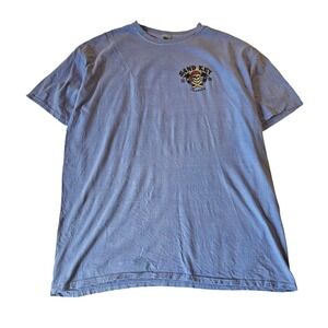 Blue 84 Sand Key‎ Florida Pirate Club Graphic T-Shirt Mens XL Faded Blue Cotton